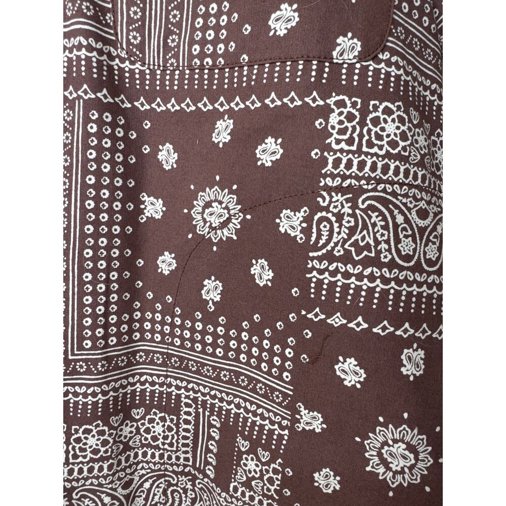 KAVU Women's Floral & Paisley Bandana Print Delmont Jacket Brown Medium - Picture 5 of 10